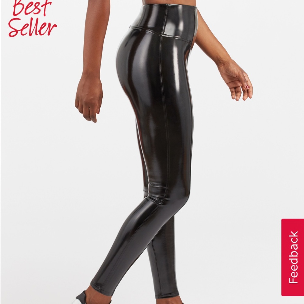 Spanx patent leather leggings